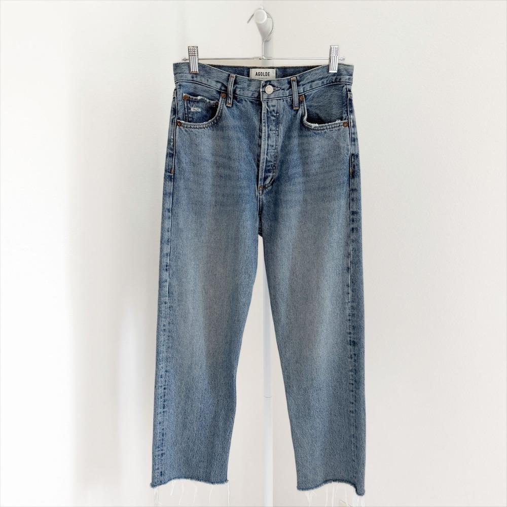 Agolde $208 90s Pinch Jeans Size 27 Premium Rigid Denim Light Wash